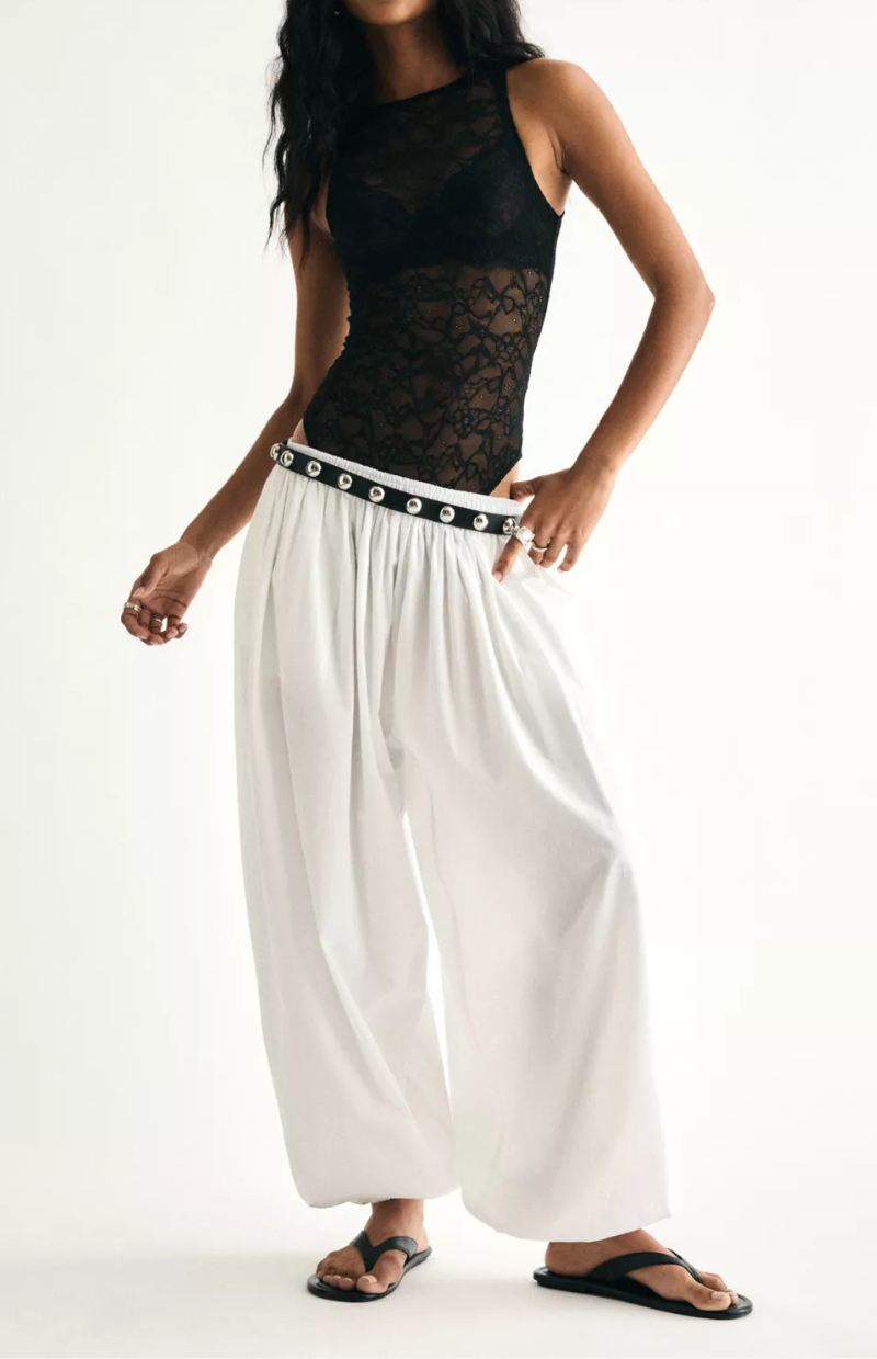 Mila Drop-Crotch Linen Pants