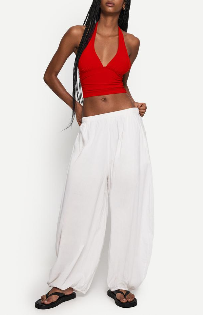 Mila Drop-Crotch Linen Pants