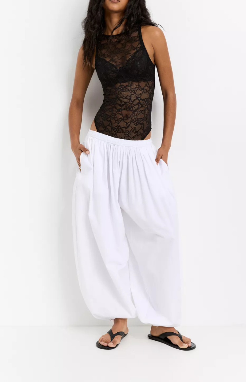 Mila Drop-Crotch Linen Pants