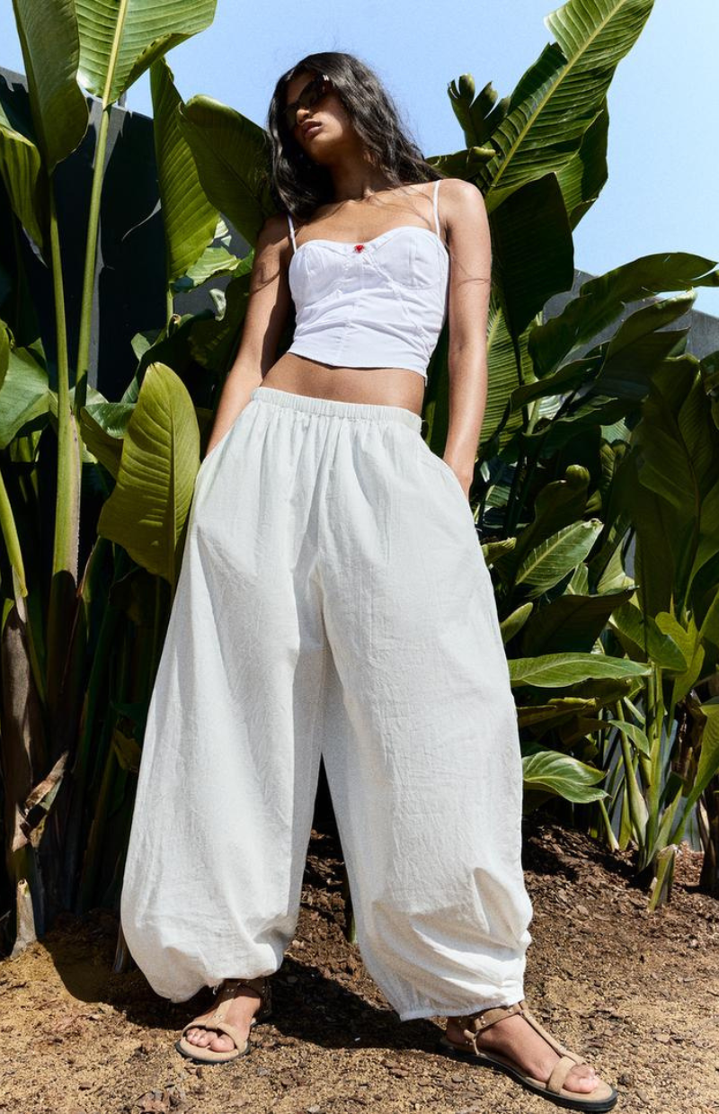 Mila Drop-Crotch Linen Pants