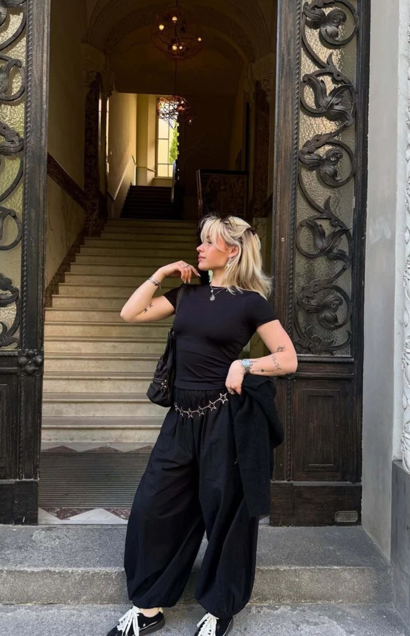 Mila Drop-Crotch Linen Pants