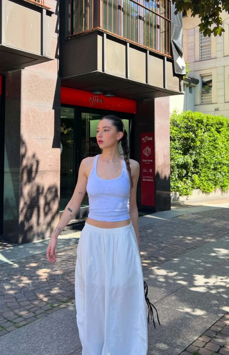 Mila Drop-Crotch Linen Pants