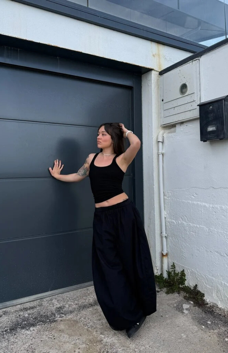 Mila Drop-Crotch Linen Pants