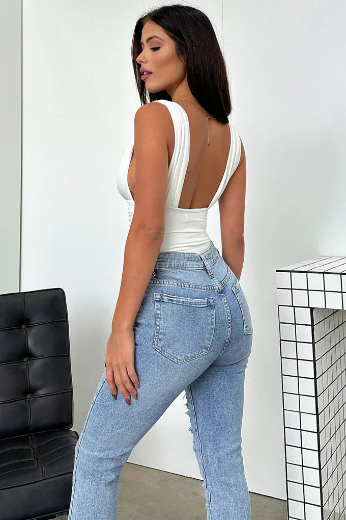 Claire Skinny Jeans - Blue Denim